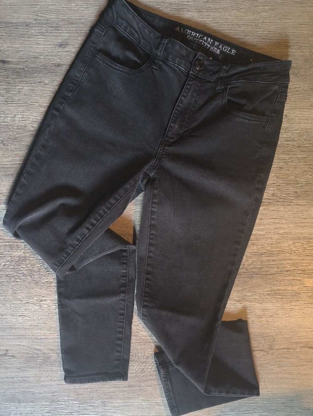 S1181 High Rise Jegging Black Wash w/27" Inseam American Eagle Women's Size 6